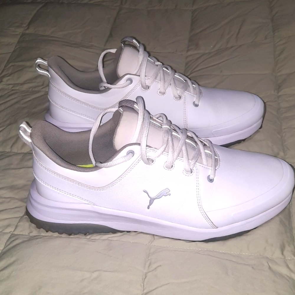 Puma Men's Grip Fusion Pro 3.0 White Golf Shoes. Sz 9.5